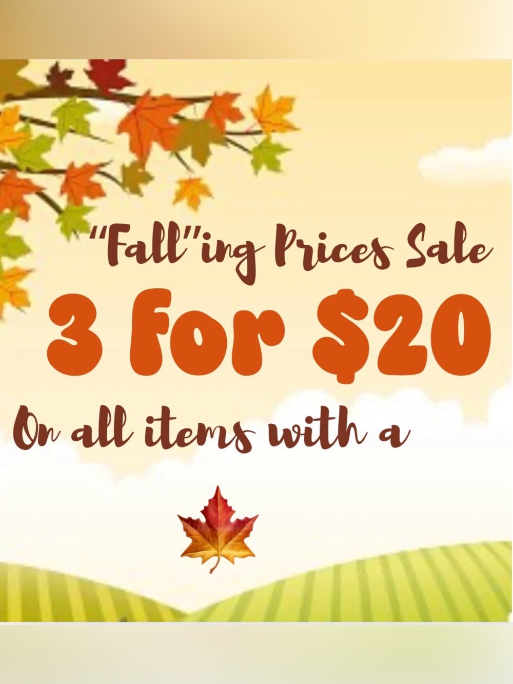 3 for $20 Bundle Sale
